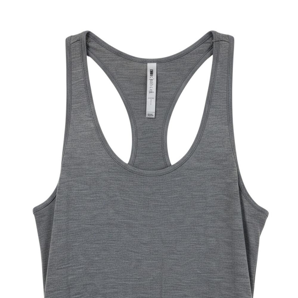 Fabletics Gray Heathered Tank Maxi Dress XS Racerback Casual Long - Picture 3 of 8
